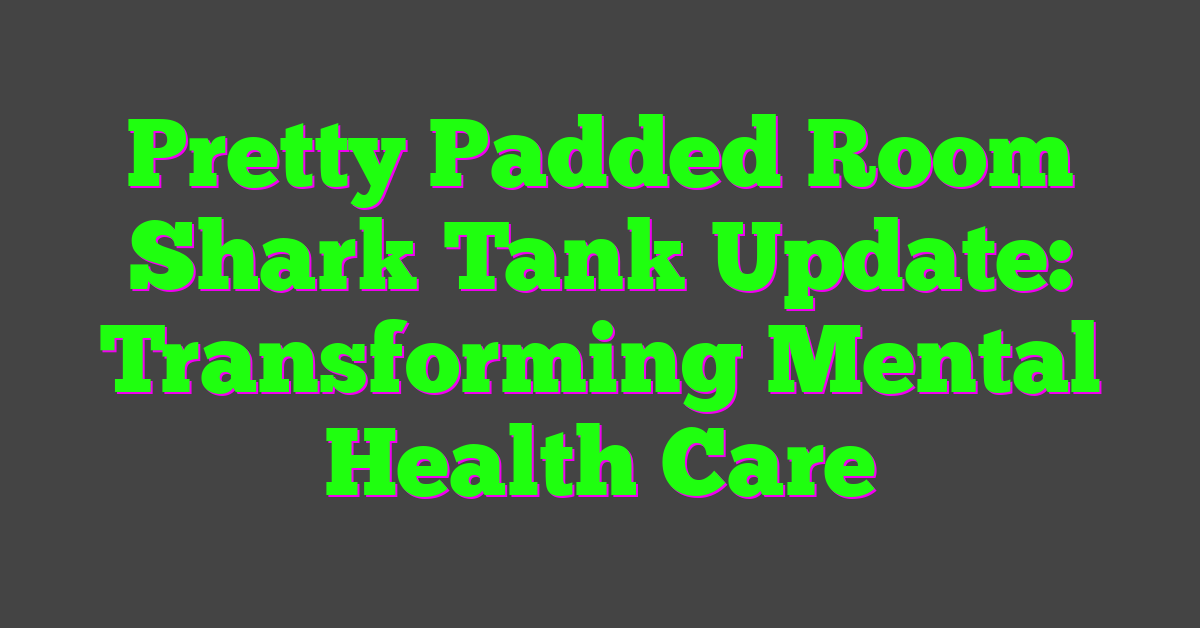 Pretty Padded Room Shark Tank Update: Transforming Mental Health Care