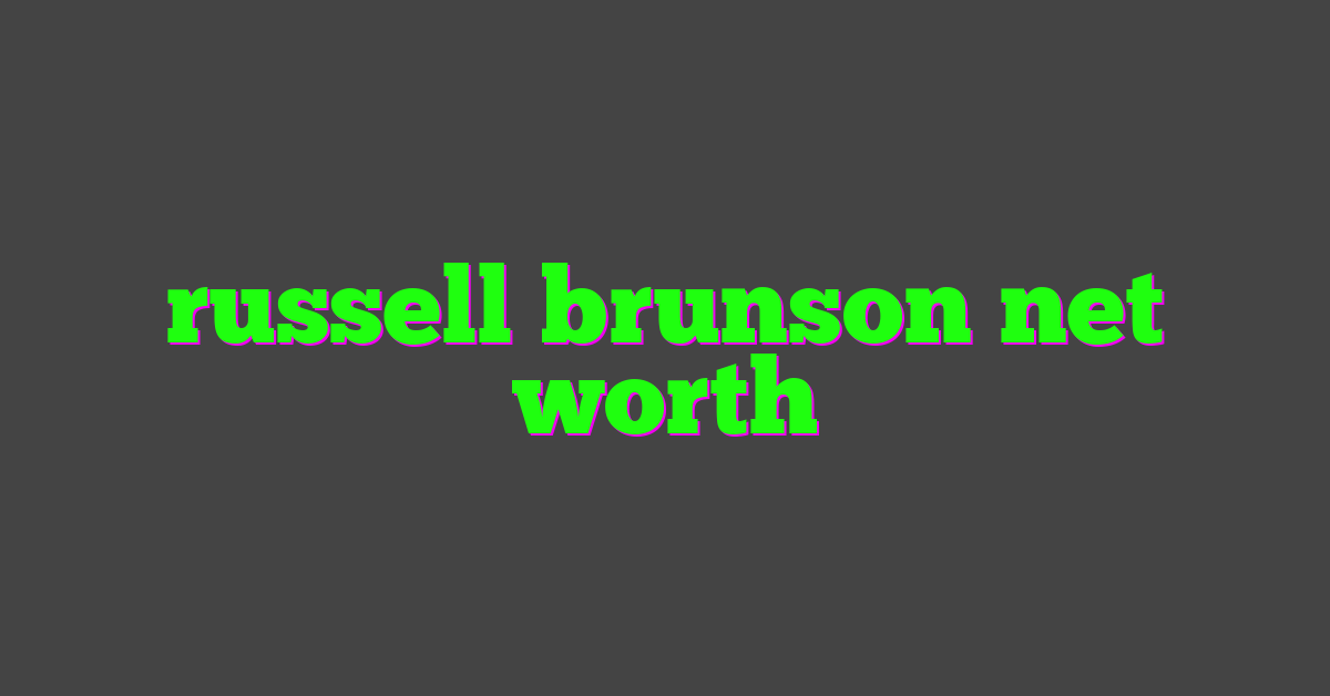 russell brunson net worth