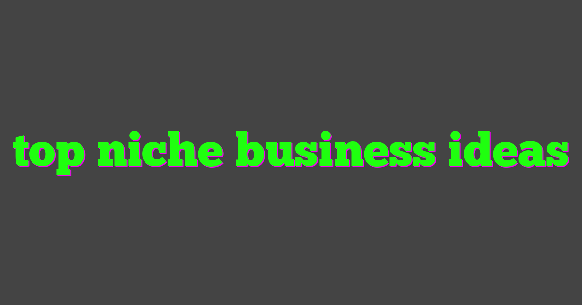 top niche business ideas